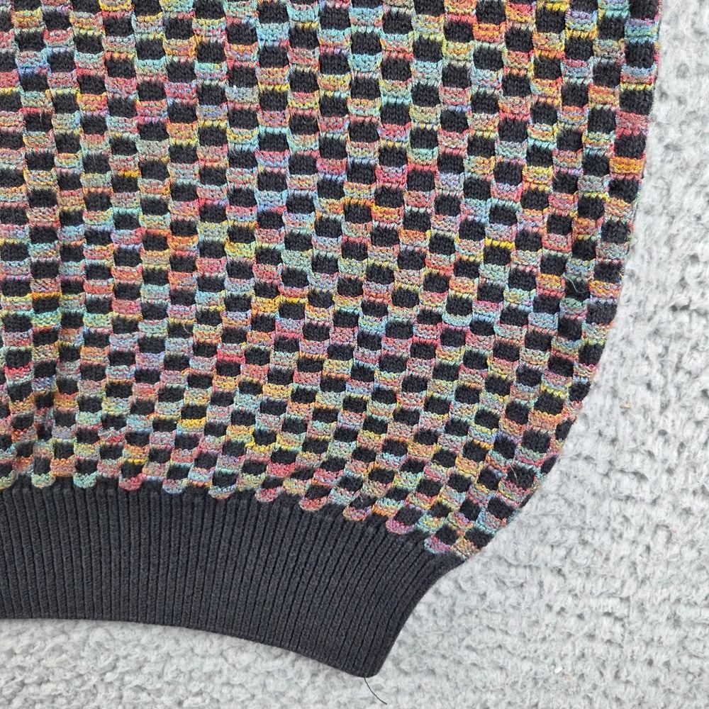Vintage Tundra Canada Sweater Mens 2X Multicolor 3D Knit 90s Coogi Style - Picture 2 of 8